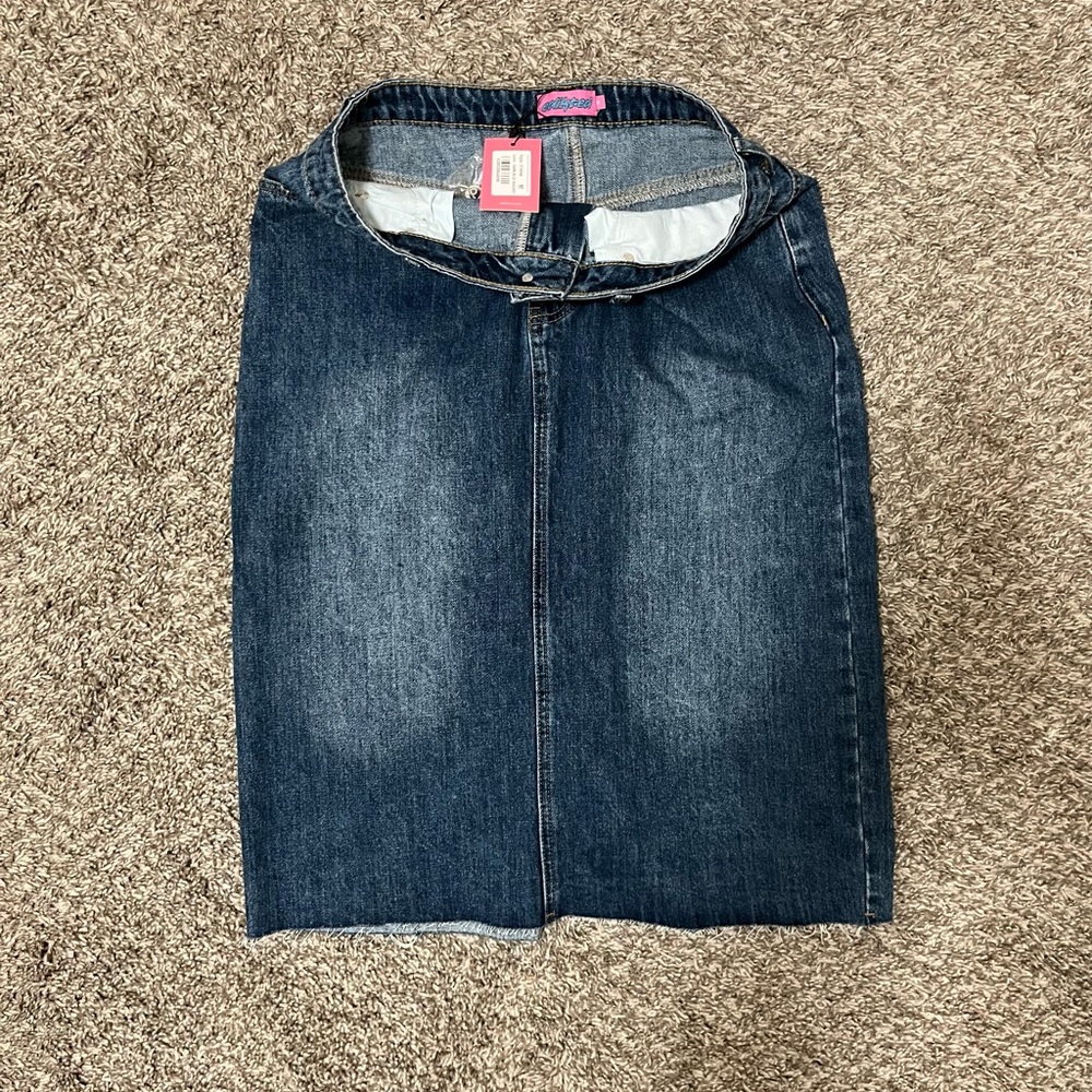 Edikted Dark Blue Denim Skirt